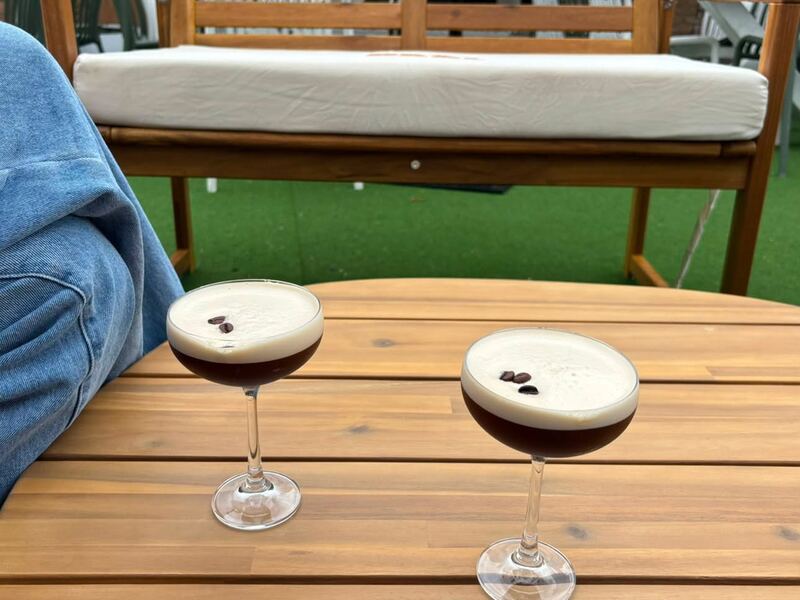 Two espresso martinis at Hey Darl