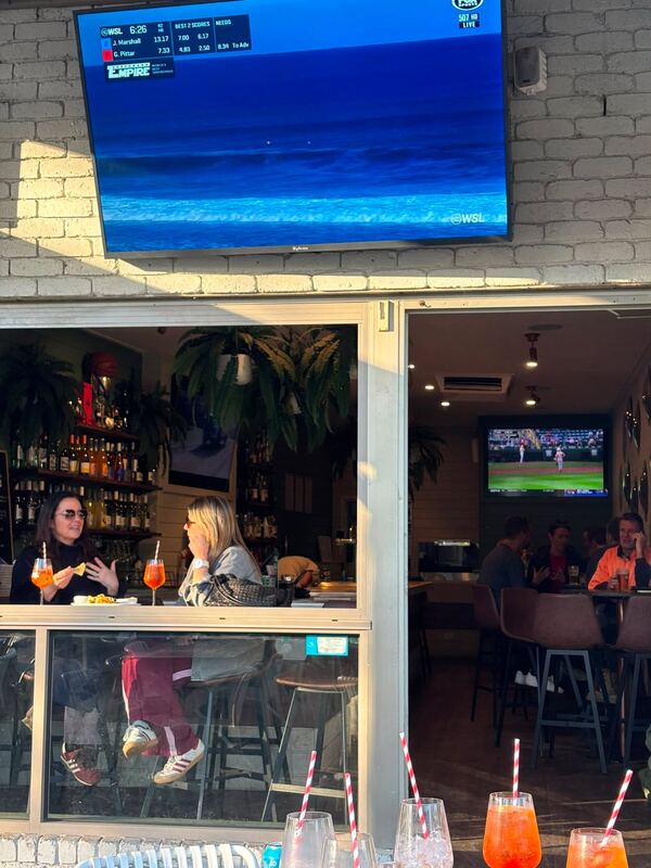 Inside Hey Darl bar on a sunny afternoon